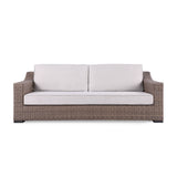 5-Piece Manhattan Rustic Wicker Seating Set with Tempered Glass