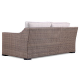 5-Piece Manhattan Rustic Wicker Seating Set with Tempered Glass