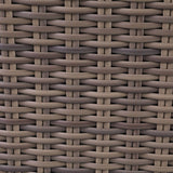 5-Piece Manhattan Rustic Wicker Seating Set with Tempered Glass