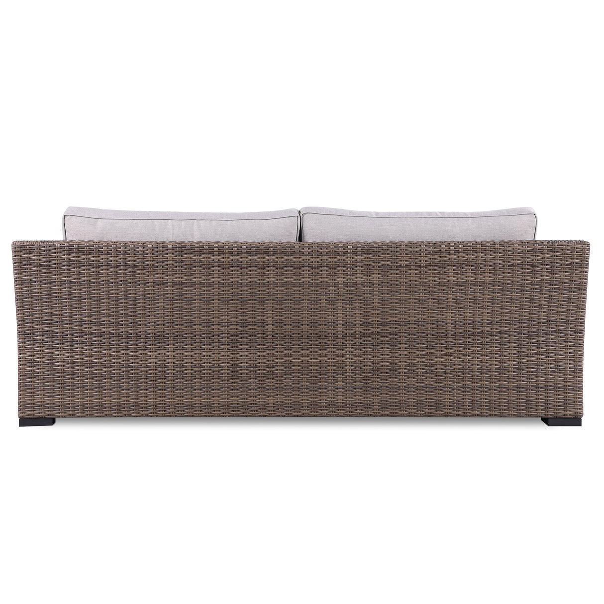 5-Piece Manhattan Rustic Wicker Seating Set with Tempered Glass