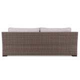 5-Piece Manhattan Rustic Wicker Seating Set with Tempered Glass