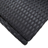 5 Piece Outdoor Bar Set Poly Rattan and Acacia Wood Black