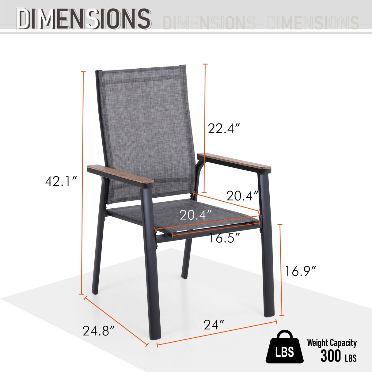 5-Piece Outdoor Patio Dining Set, 1 Metal Round Table with a 1.6" Umbrella Hole & 4 Textilene Chairs