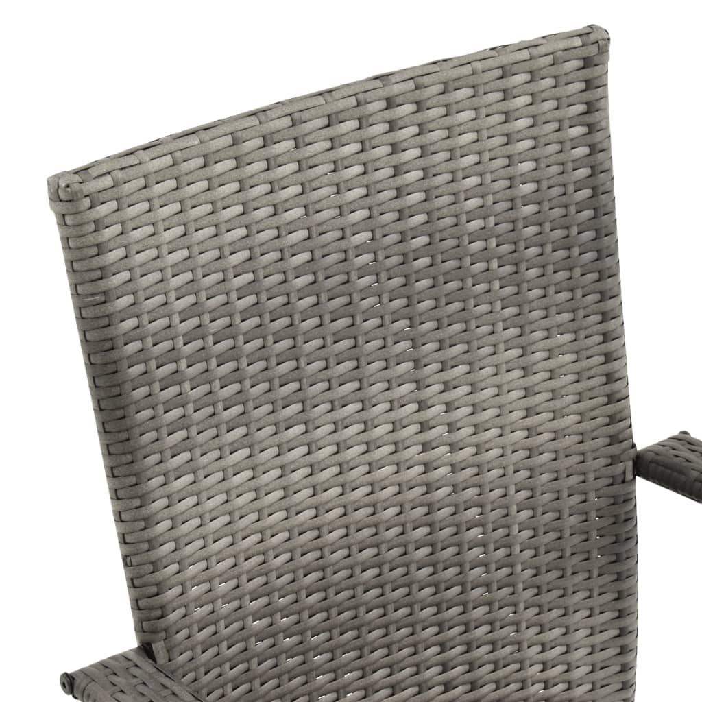 5 Piece Patio Dining Set Gray