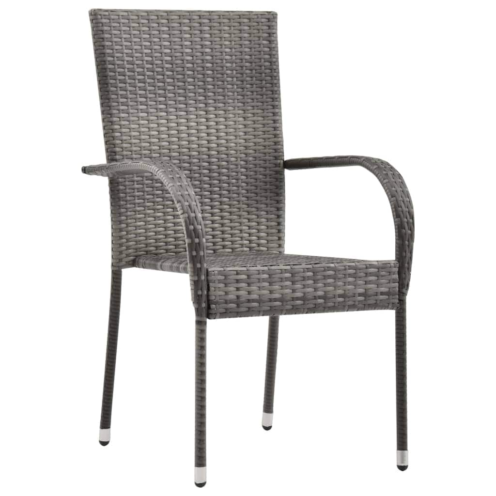 5 Piece Patio Dining Set Gray