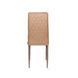 5-Piece Retro Hotel Dining Table Set with 4 PU Leather Chairs for Conference for Small House Apartment Dining Room