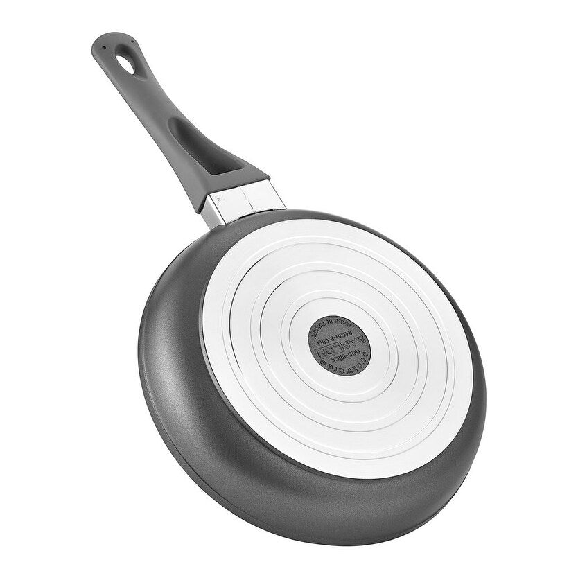 5-Piece Titanium coated Aluminum NonStick Frying Pan Set in Gray