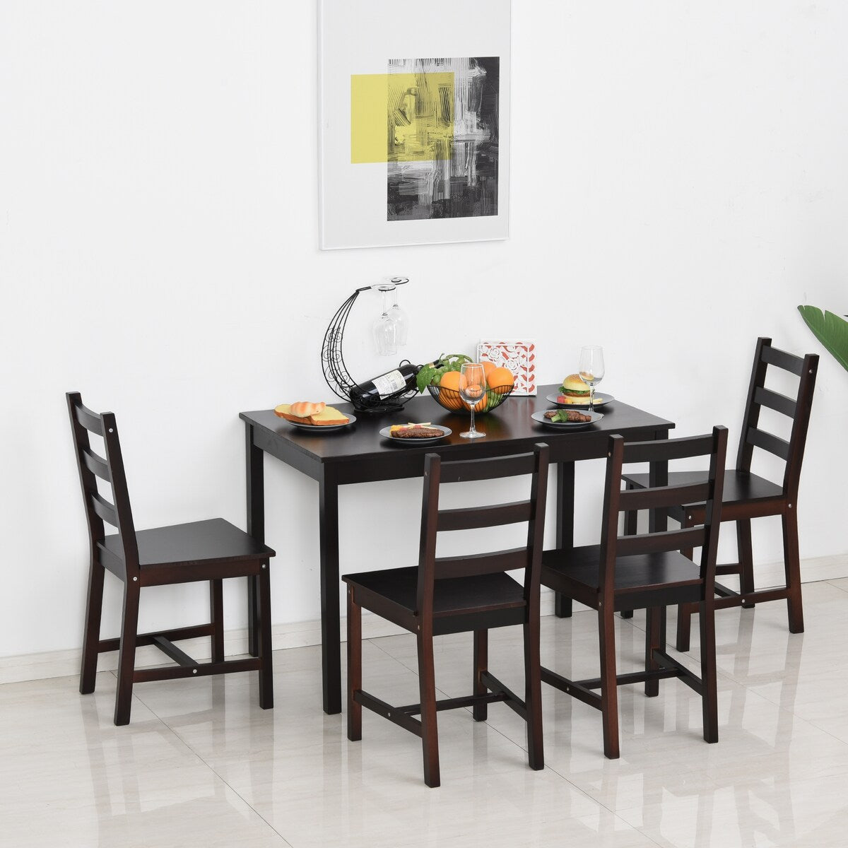 5-Piece Wooden Dining Sets for Dining Room