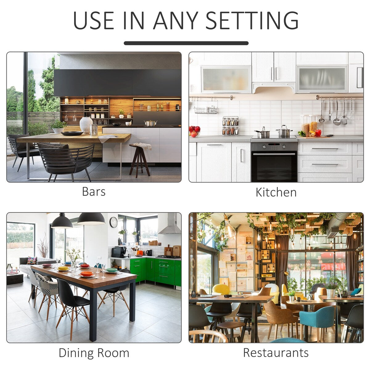 5-Piece Wooden Dining Sets for Dining Room