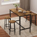 5 Pieces Dining Table Set / Industrial Counter Height Pub Table with 4 Chairs,4-person Dining Kitchen Table Set