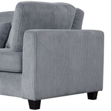 5 Pieces L Shaped Sofa with Removable Ottomans and Comfortable Waist Pillows