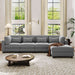 5 Pieces L Shaped Sofa with Removable Ottomans and Comfortable Waist Pillows