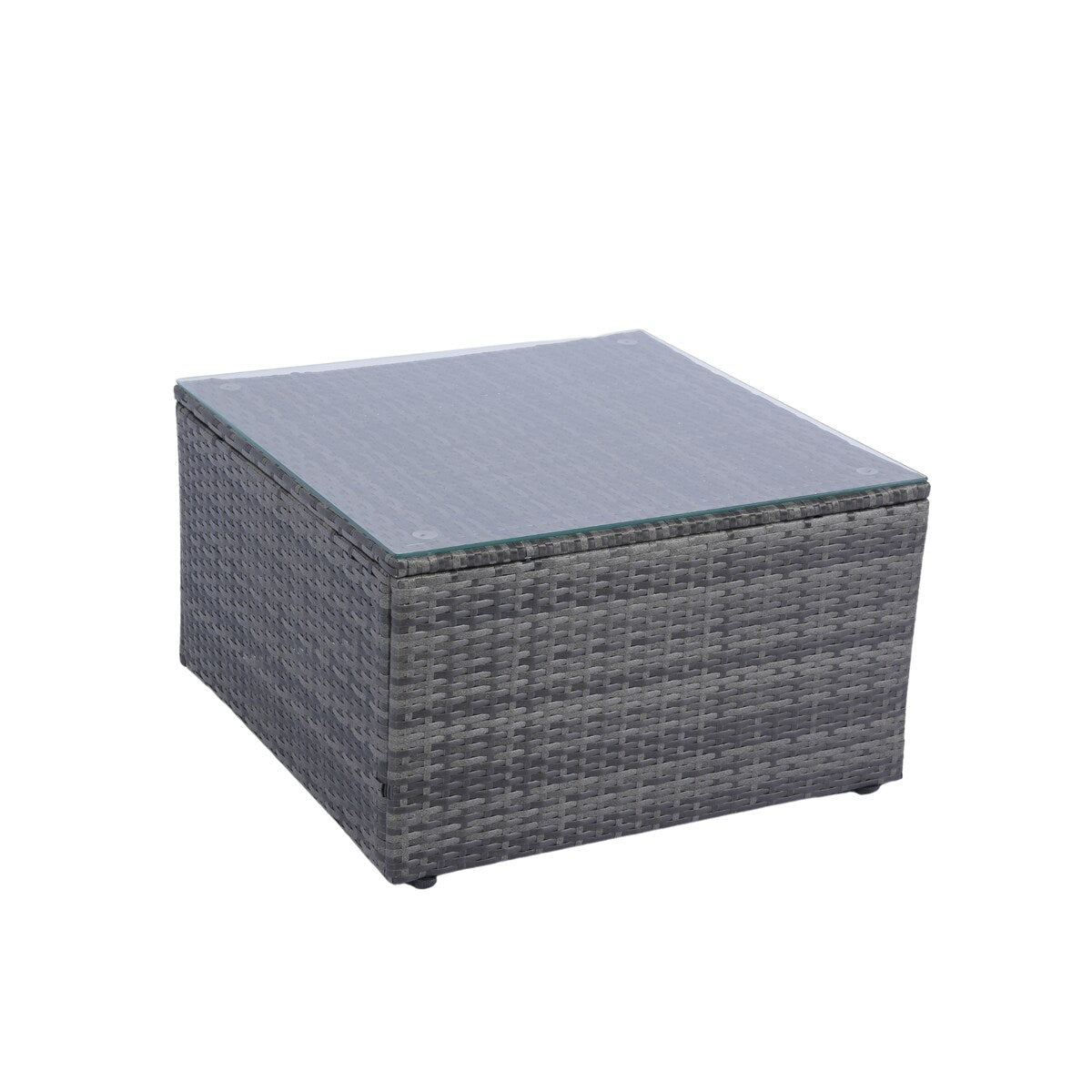 5-Pieces Outdoor PE Rattan Sectional Sofa with Pillow and Cushion
