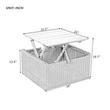 5 Pieces Outdoor Patio Furniture Set, Wicker Sofa Set with Thick Cushions
