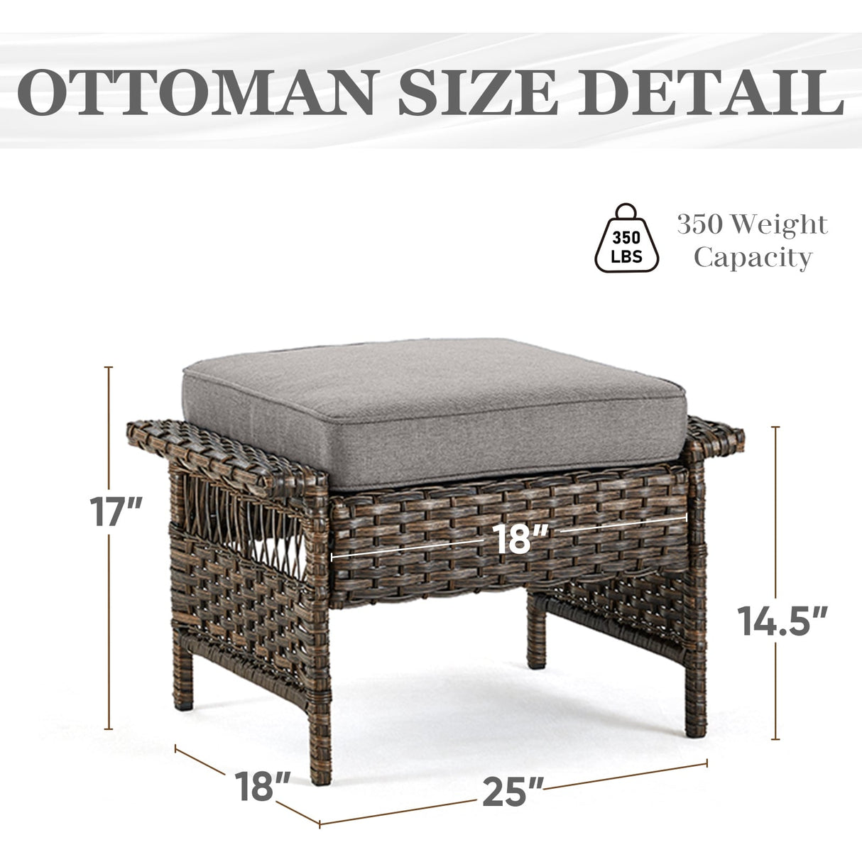 5 Pieces Patio Gliders Chair with Table, Ottomans