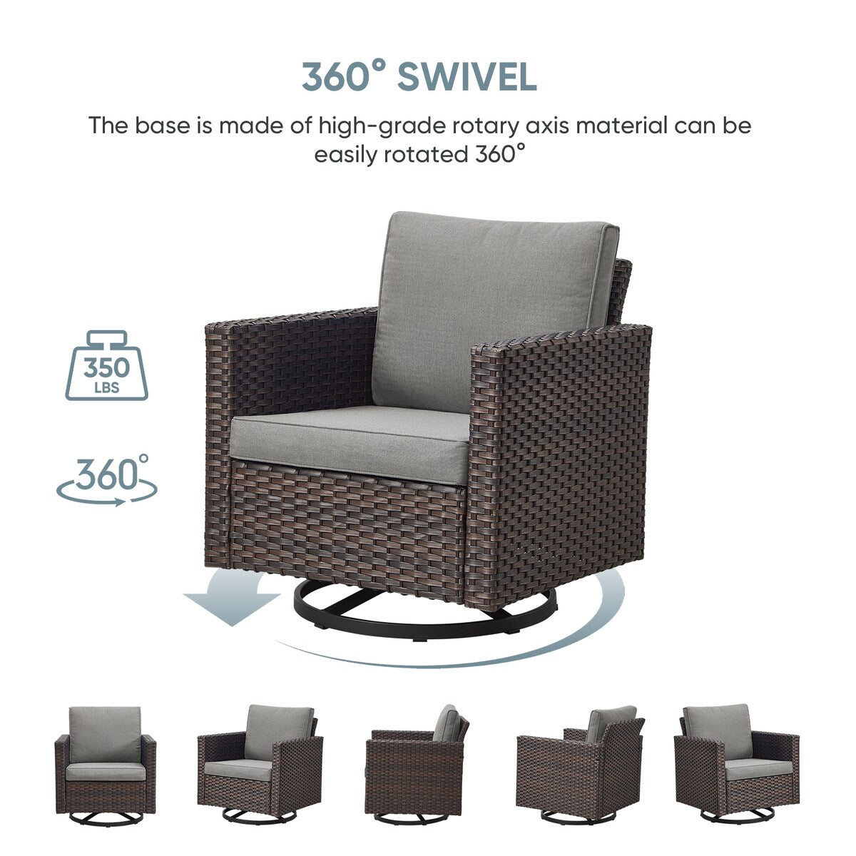 5 Pieces Patio Wicker with Propane Fire Pit Table