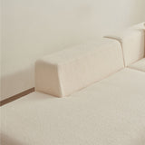 5-Seater L-Shape Sectional Couch, Sherpa Fabric, Ultimate Comfort, Beige