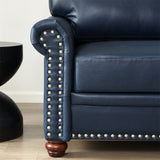 5 Seaters Faux Leather Sectional Sofa with Storage and Wood Frame