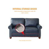 5 Seaters Faux Leather Sectional Sofa with Storage and Wood Frame