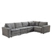 5 Seats Oversized Sectional Sofa L Shaped Corner Couch Corduroy Upholstery Convertible Sleeper Sofa&Couch, Yellow