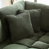5 Seats Oversized Sectional Sofa L Shaped Corner Couch Corduroy Upholstery Convertible Sleeper Sofa&Couch, Yellow