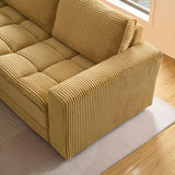 5 Seats Oversized Sectional Sofa L Shaped Corner Couch Corduroy Upholstery Convertible Sleeper Sofa&Couch, Yellow