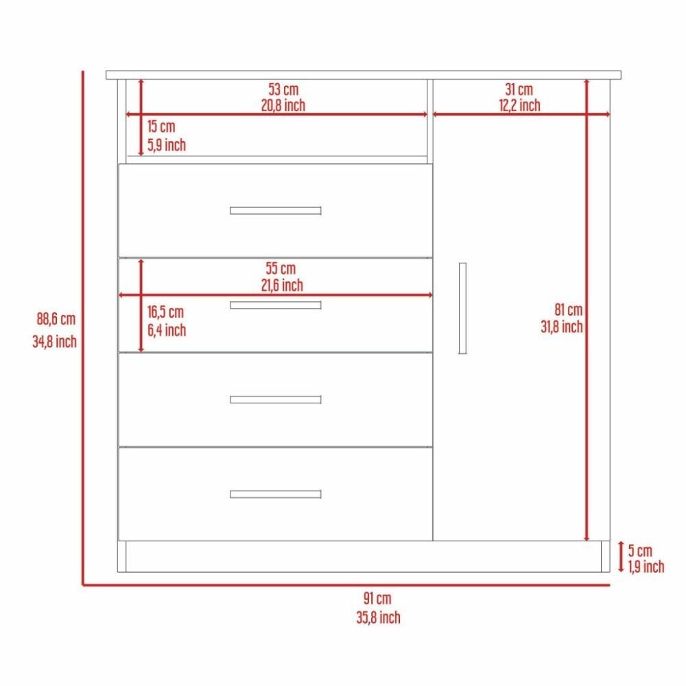 5-Shelf Wall Mounted Shoe Cabinet with Mirror Door