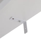 5-Shelf Wood Ladder Bookcase with Metal Frame Wall Mount Book Shelf