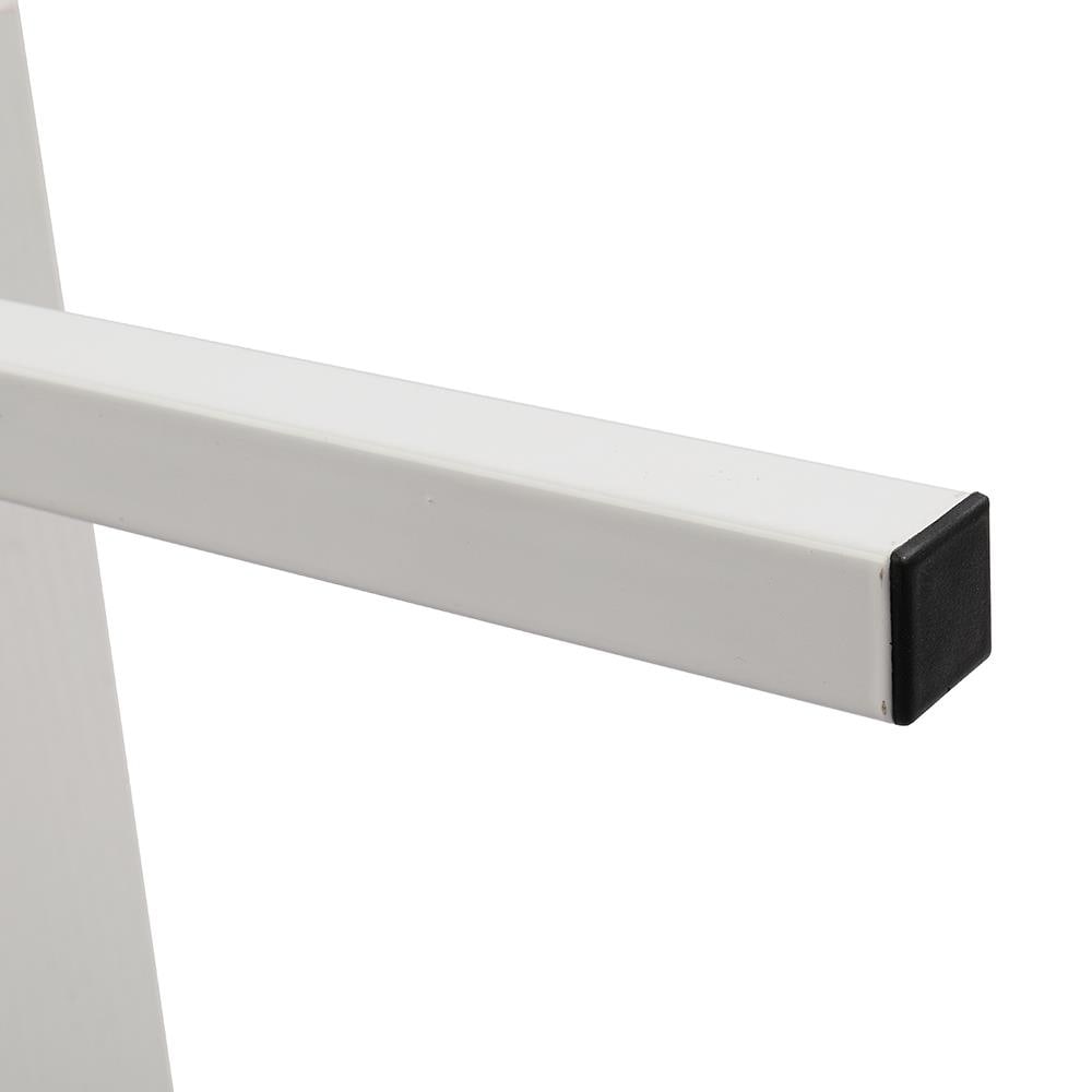 5-Shelf Wood Ladder Bookcase with Metal Frame Wall Mount Book Shelf