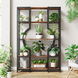 Bookshelf 5 Shelf Industrial Tall Bookcase for Living Room, Home Office