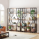 Bookshelf 5 Shelf Industrial Tall Bookcase for Living Room, Home Office