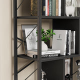 5 Tier Bookshelf with Storage,Book Shelf for Living Room