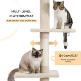 5-Tier Floor to Ceiling Cat Tree Height(95-107 Inches) Adjustable