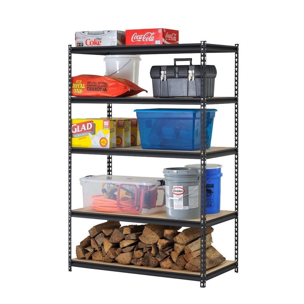 5 Tier Heavy Duty Boltles Metal Shelving Garage Storage Shelf