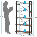 5 Tier Shelf Unit Bookshelf Bookcase for Living Room, Study, Home Office