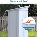5 X 3 Ft Outdoor Storage Shed, Galvanized Metal Garden Shed With Lockable Doors, Tool Storage Shed For Patio Lawn Backyard