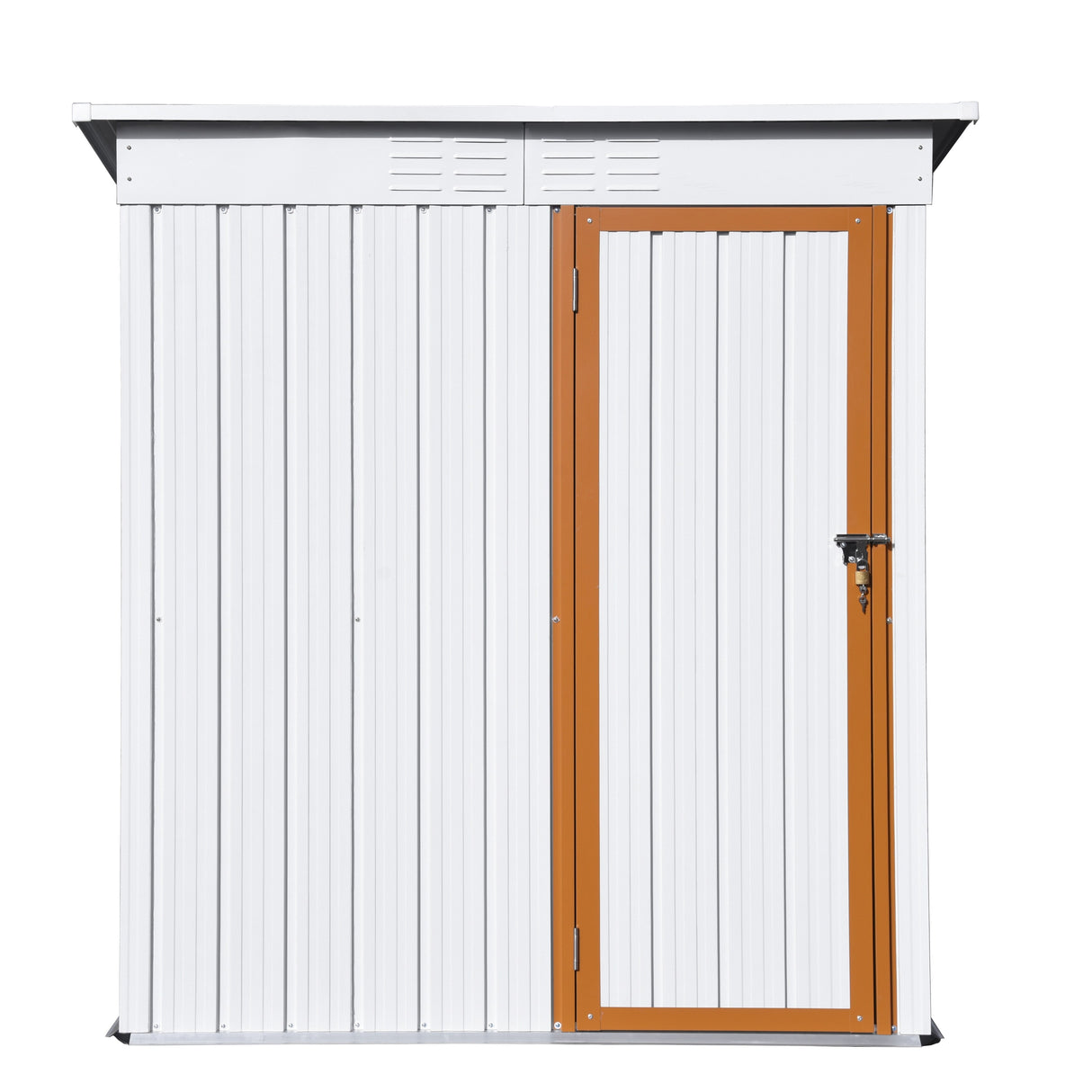 5 X 3 Ft Outdoor Storage Shed, Galvanized Metal Garden Shed With Lockable Doors, Tool Storage Shed For Patio Lawn Backyard