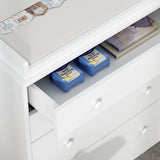 5-drawer Dresser Changing Table Large Dresser Chest 2-Shelves Cabinet