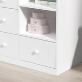 5-drawer Dresser Changing Table Large Dresser Chest 2-Shelves Cabinet