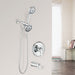 5 inch Wall-Mounted Round Completed Shower System with Handheld Shower and head shower and Tub Faucet
