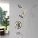 5 inch Wall-Mounted Round Completed Shower System with Handheld Shower and head shower and Tub Faucet