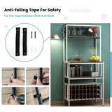 5 level wine rack, kitchen bar rack, separate wine rack with glass holder