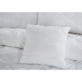 5 piece Pintuck King Comforter set, Ivory