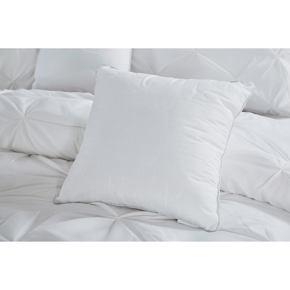 5 piece Pintuck King Comforter set, Ivory