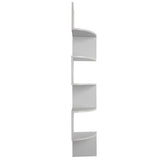 5 tiers Wall Shelf Wooden Mount Rack Home Furniture Gray