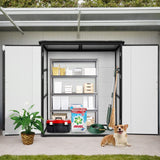 5 x 3FT Waterproof Resin Shed for Outdoor Storage, Lockable Doors - 5x3FT