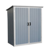 5 x 3FT Waterproof Resin Shed for Outdoor Storage, Lockable Doors - 5x3FT