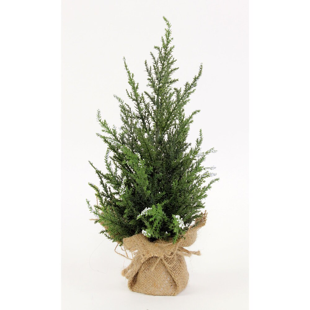 Sage & Co 5-inch x 5-inch x 14-inch Mini Cedar Tree In Burlap Base (Pack of 6)