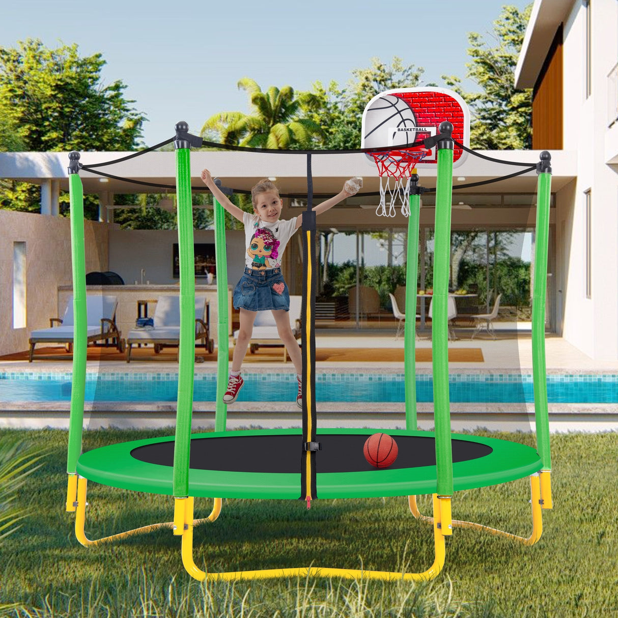 Trampoline with Enclosure