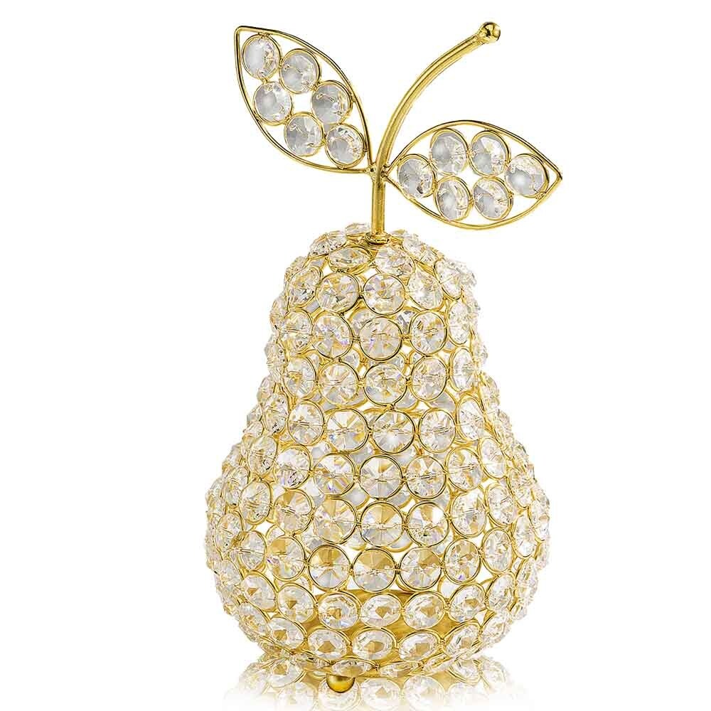 5.5" x 5.5" x 10" Gold/Crystal - Pear - 10 x 5.5 x 5.5